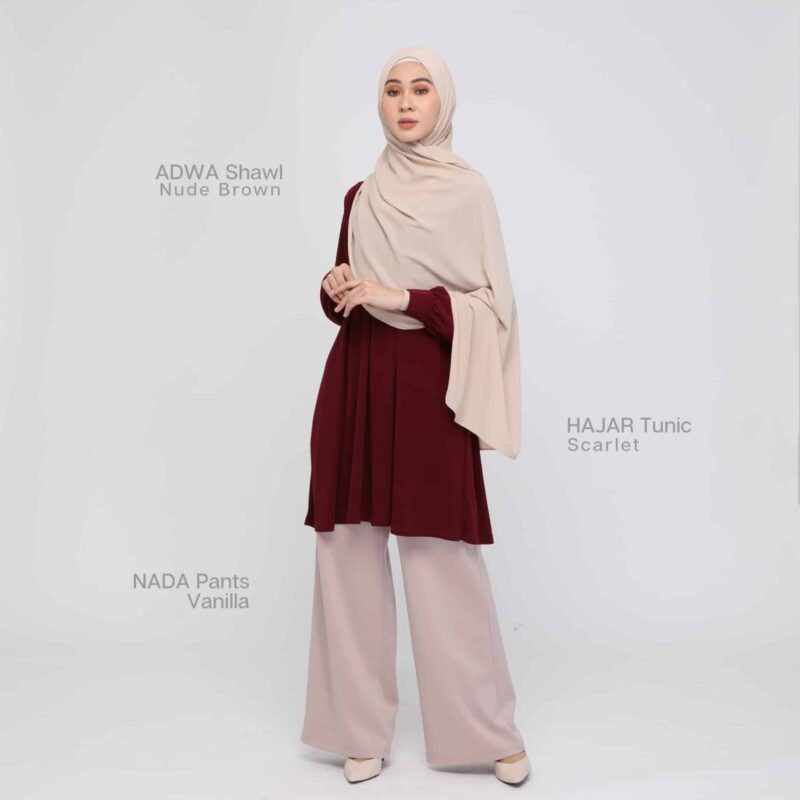 HAJAR Ironless Tunic | Scarlet - Image 2