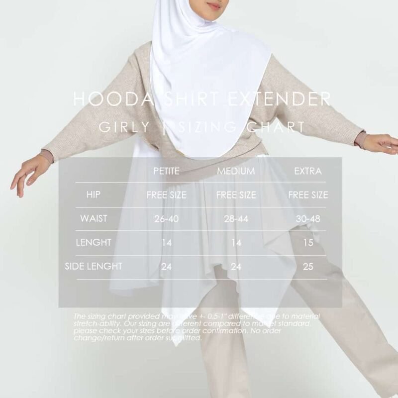 Hooda Shirt Extender | Girly white - Image 3