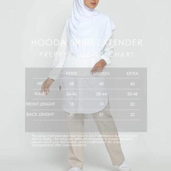 Hooda Shirt Extender | Preppy White