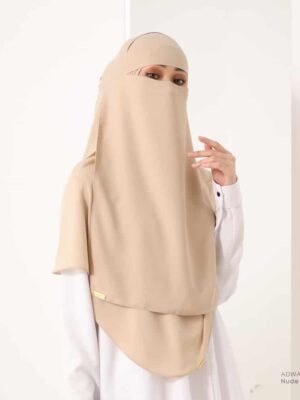 nude brown niqab