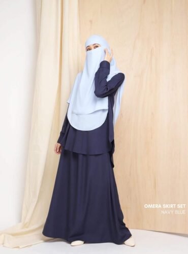 navy skirt set