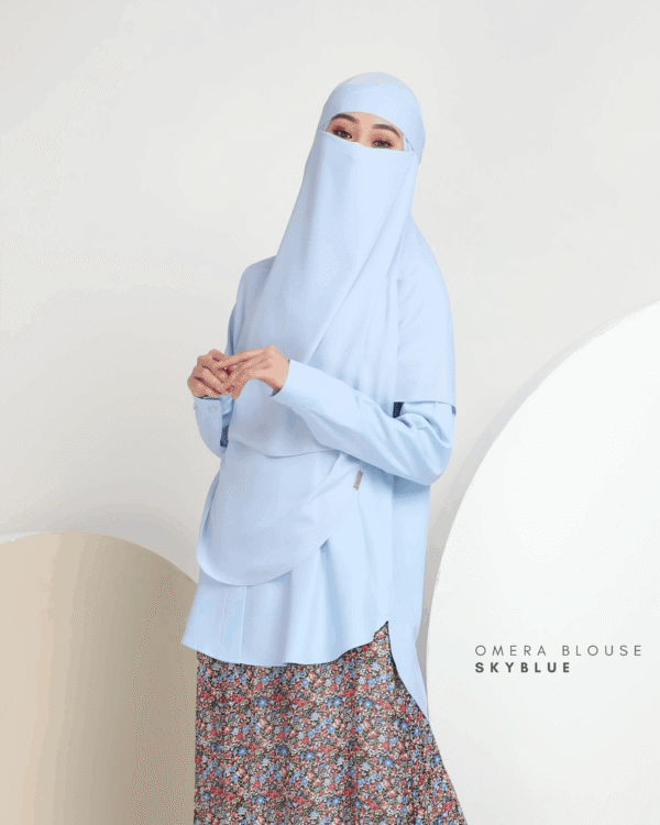 OMERA Blouse | Skyblue