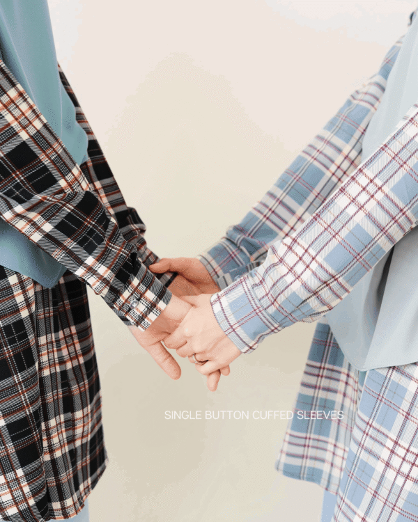 OMERA Plaid Skirt set | Beige