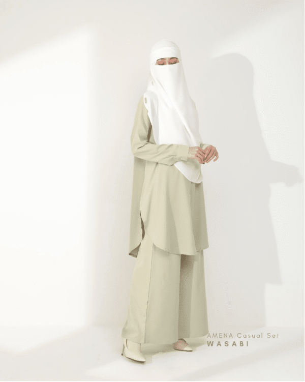 AMENA Palazzo Set | Wasabi