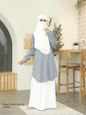 Amena Skirt Set | Azure