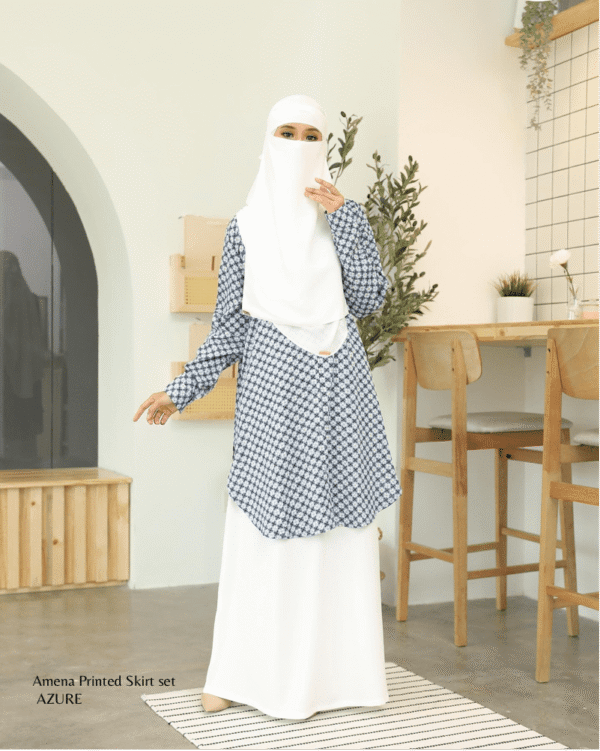 Amena Skirt Set | Azure