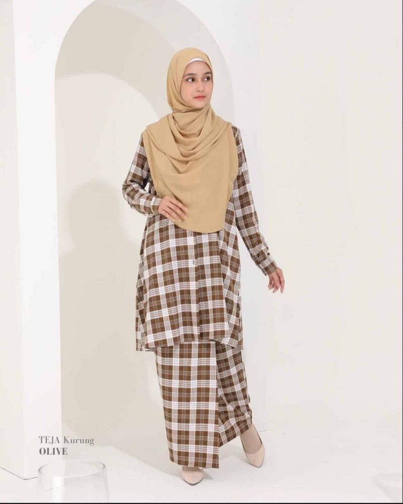 Teja Kurung | Olive - Image 1