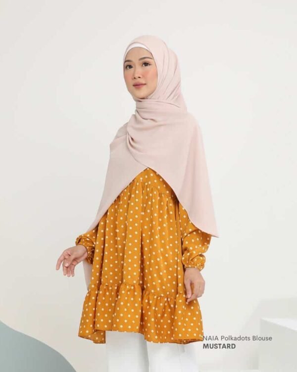 NAIA Polkadot Blouse | Mustard