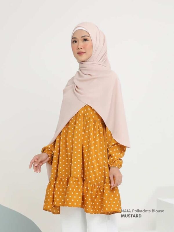 NAIA Polkadot Blouse | Mustard