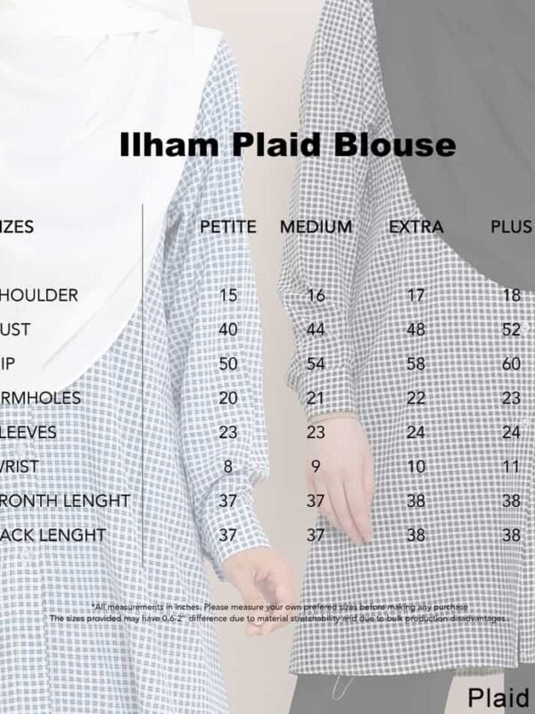 ilham size chart