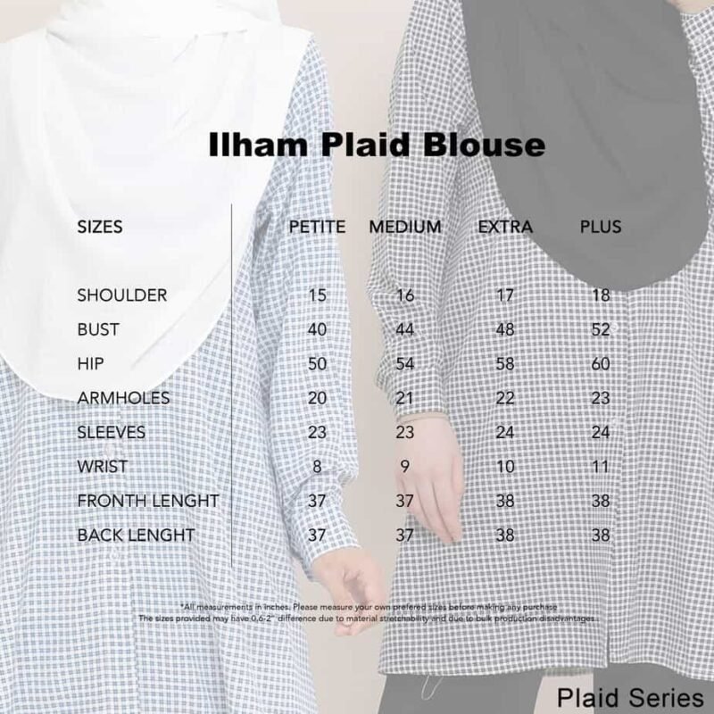 ILHAM Plaid Blouse | Tangerine - Image 2