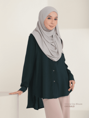 OMERA Cey Blouse | Emerald