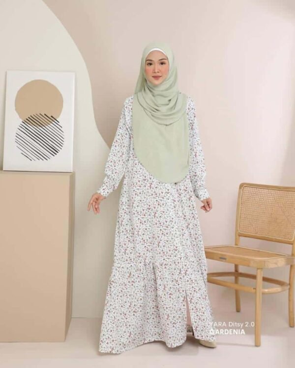 YARA Ditsy Dress | Gardenia