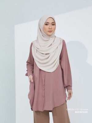 OMERA Cey Blouse | Redwood