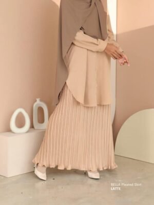 BELLA Pleated Skirt | Latte