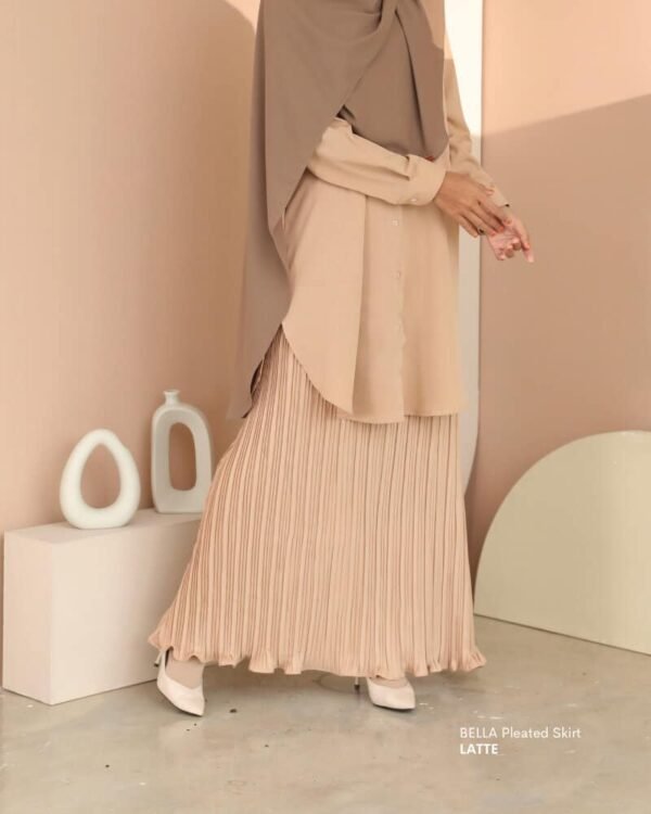 BELLA Pleated Skirt | Latte