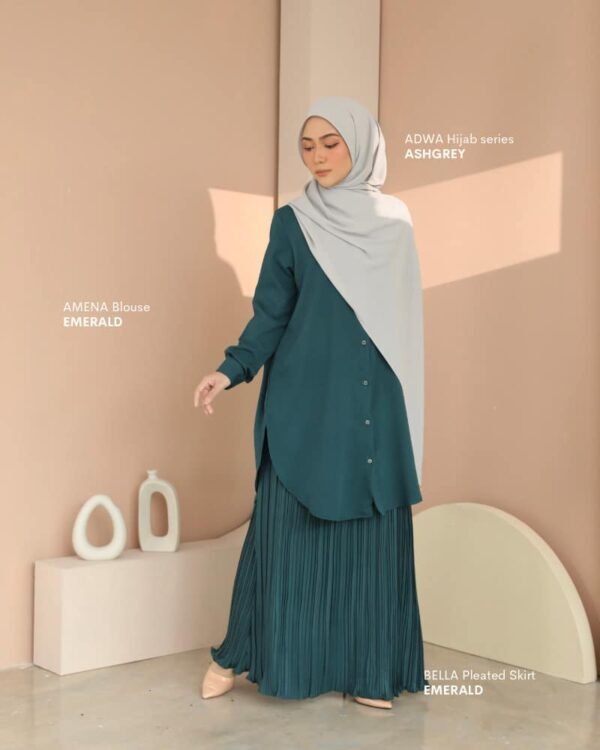 BELLA Pleated Skirt | Emerald