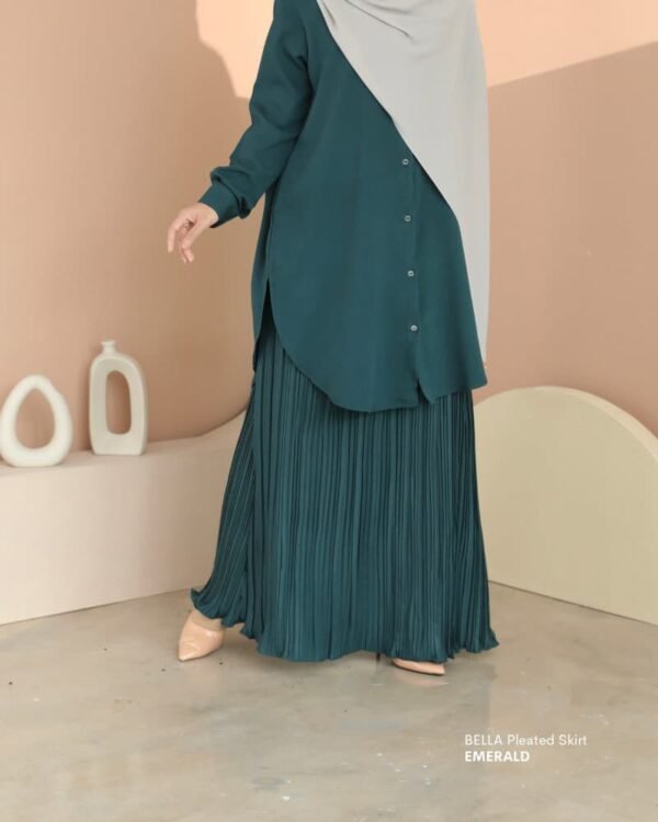 BELLA Pleated Skirt | Emerald