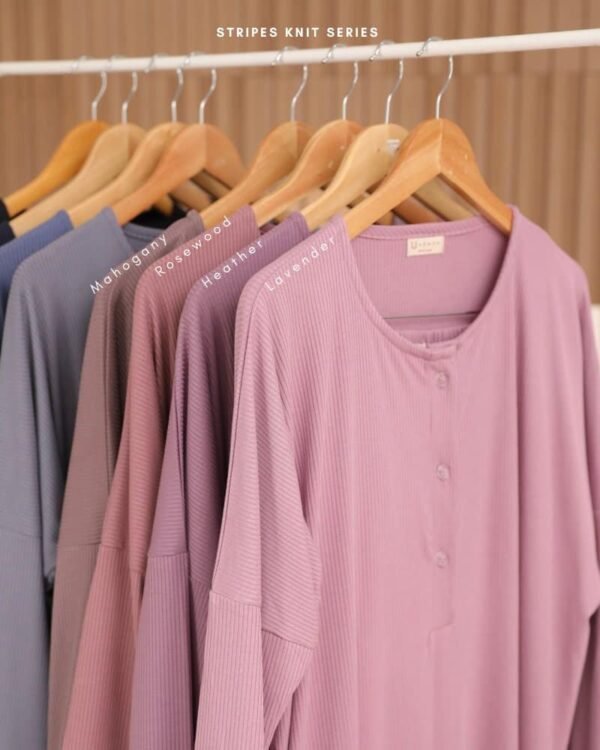 Stripes Knit Set | Rosewood
