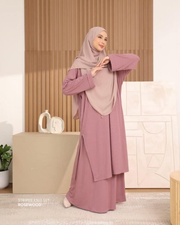 Stripes Knit Set | Rosewood