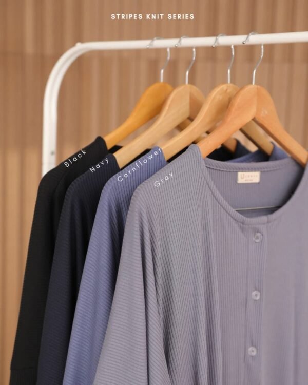 Stripes Knit Set | Black