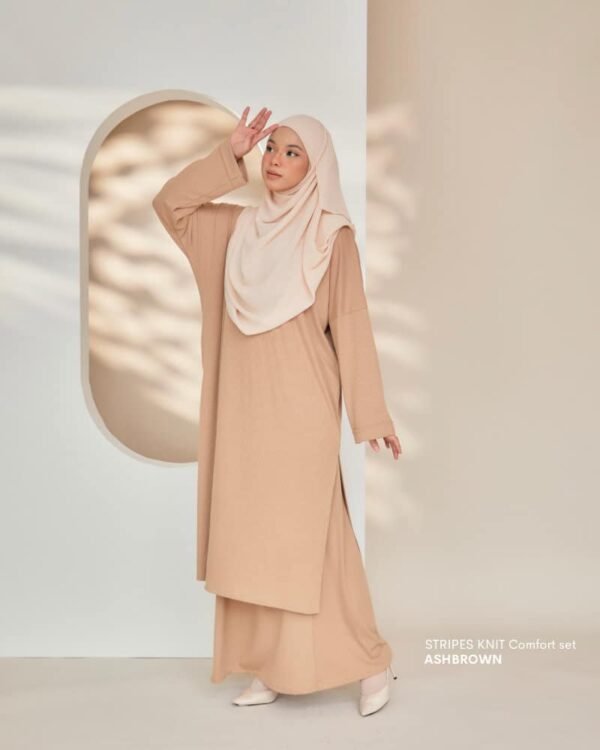 Stripes Knit Set | Ashbrown