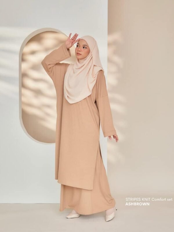 Stripes Knit Set | Ashbrown