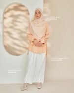 OMERA Polkadot Blouse | Cantaloupe