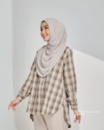 OMERA Flannel Blouse | Wheat