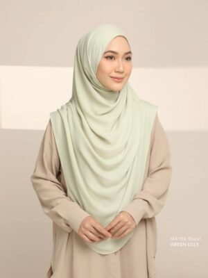 MAYRA Hijab | Green Lilly As Is