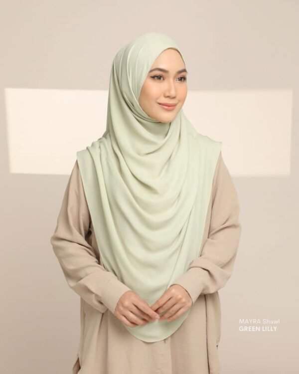 MAYRA Hijab | Green Lilly As Is