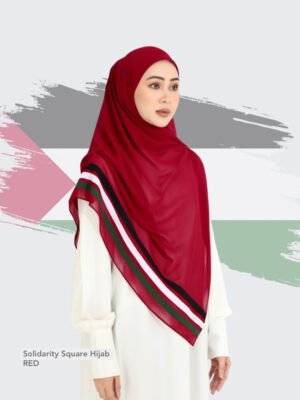 Solidarity Square Hijab | Red As Is