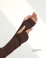 KAIA Knitted Handsocks | Brownie