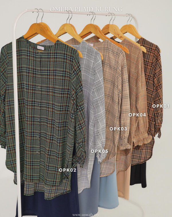 OMERA Plaid Blouse | OPK01