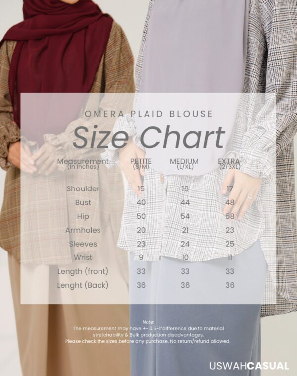 OMERA Plaid Blouse | OPK01