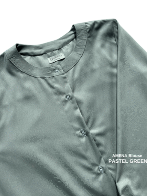 AMENA Cotton Blouse | Pastel Green
