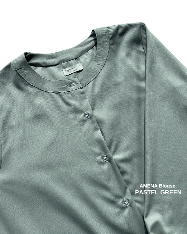 AMENA Cotton Blouse | Pastel Green