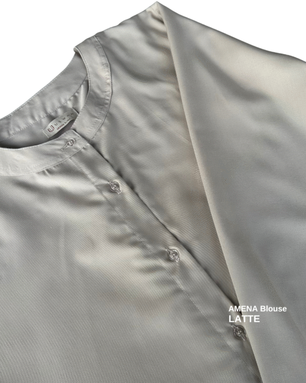 AMENA Cotton Blouse | Latte