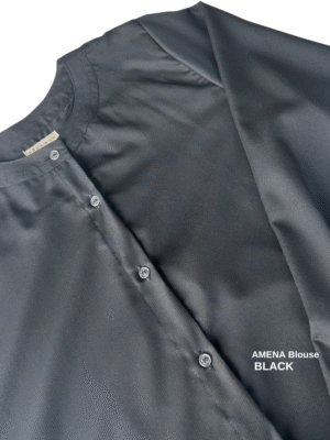 AMENA Cotton Blouse | Black