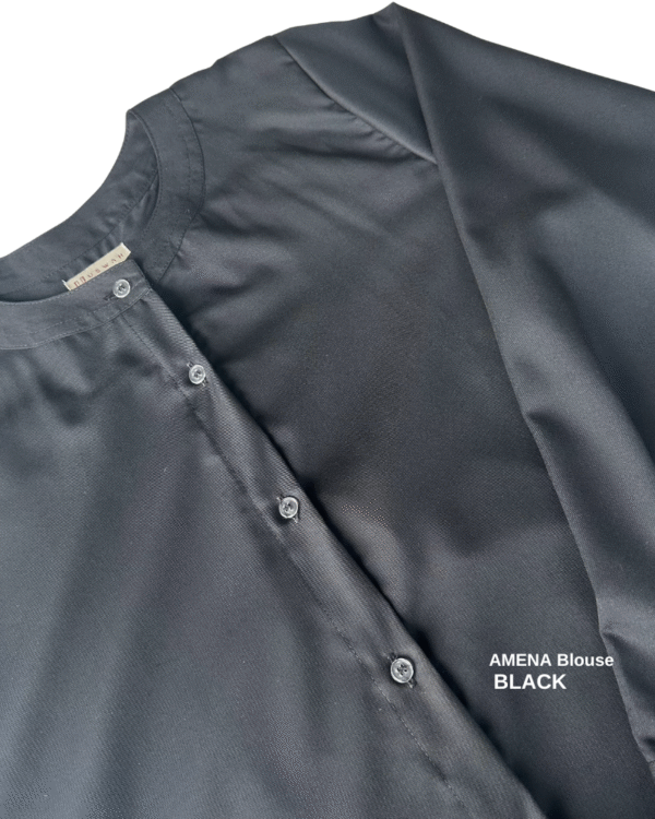 AMENA Cotton Blouse | Black